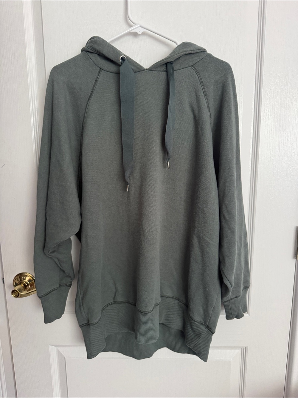 Women’s Hooded Pullover Sweater - Slate Green